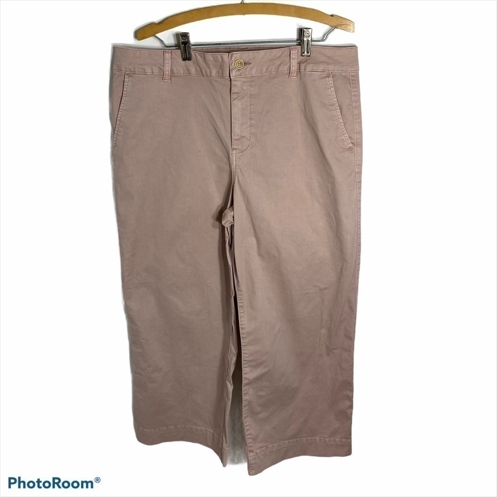 Daily Ritual Pink Cropped Khaki Pants Sz 16 Women